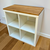Solid Oak Wood Top Panel Ikea Kallax Shelf (W2) Colorless Oil, image 