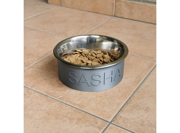 Custom 3D Printed Pet Bowl with Name (Size L) AtviPets, image , 2 image