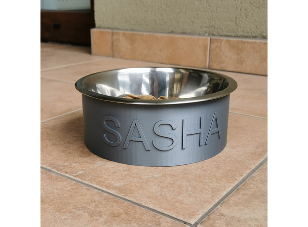 Custom 3D Printed Pet Bowl with Name (Size L) AtviPets, image , 3 image