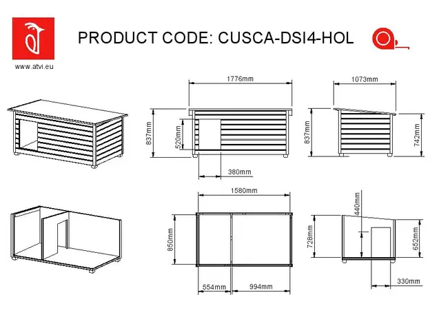 Cusca Caine Talie Extra Mare, Cu Hol, Izolata Termic, Protectie Anti Ros, Cotet Caine DSI4-HOL, imagine _ab__is.image_number.default