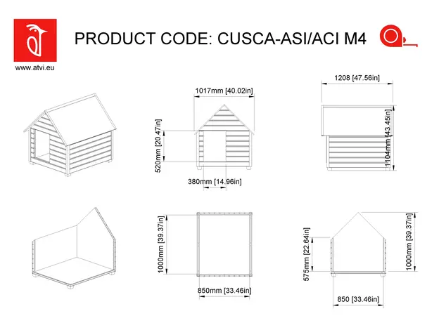 Cusca Caine Talie Extra Mare, Izolata Termic, Protectie Anti Ros, Cotet Caine ASI4, imagine _ab__is.image_number.default